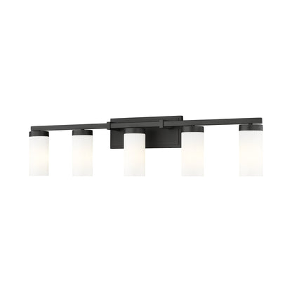 Danica Bath Vanity Light in Matte Black (5-Light).