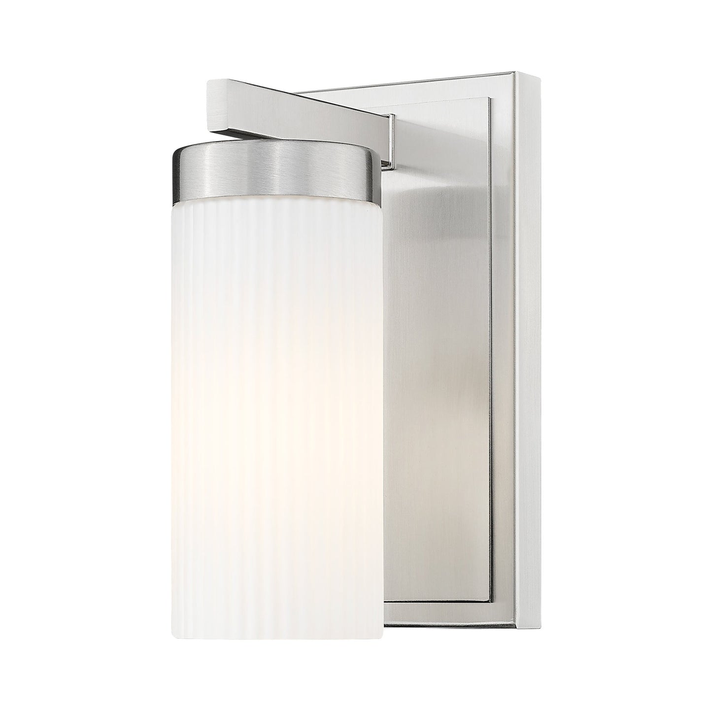 Danica Bath Wall Light in Brushed Nickel.