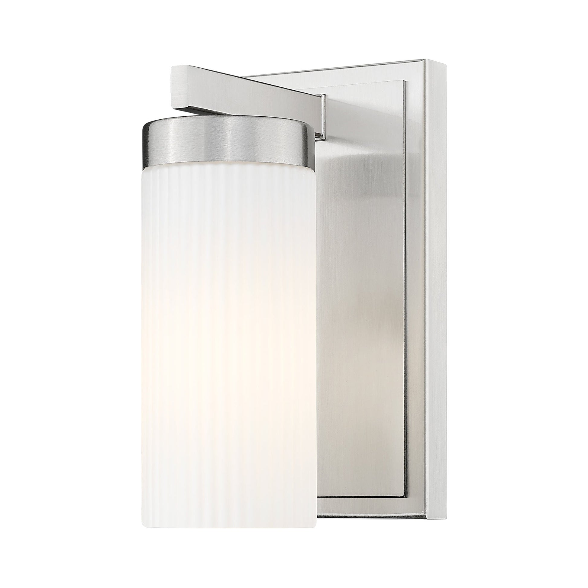 Danica Bath Wall Light in Brushed Nickel.