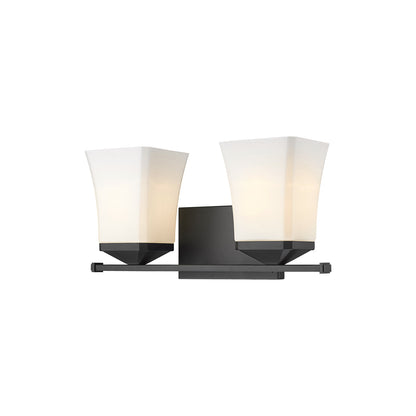 Darcy Bath Vanity Light in Matte Black (2-Light).