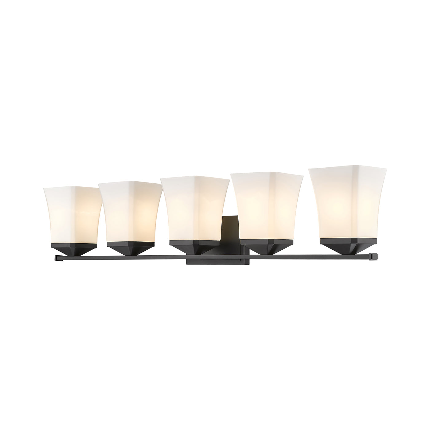 Darcy Bath Vanity Light in Matte Black (5-Light).