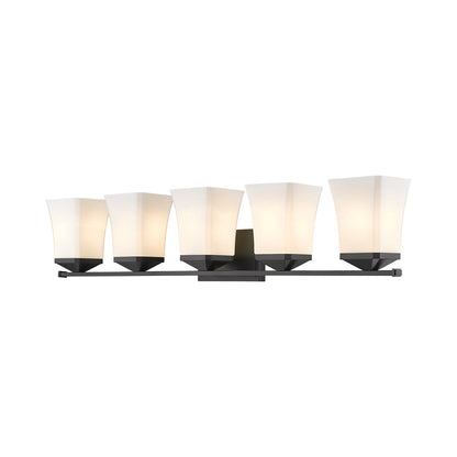 Darcy Bath Vanity Light in Matte Black (5-Light).