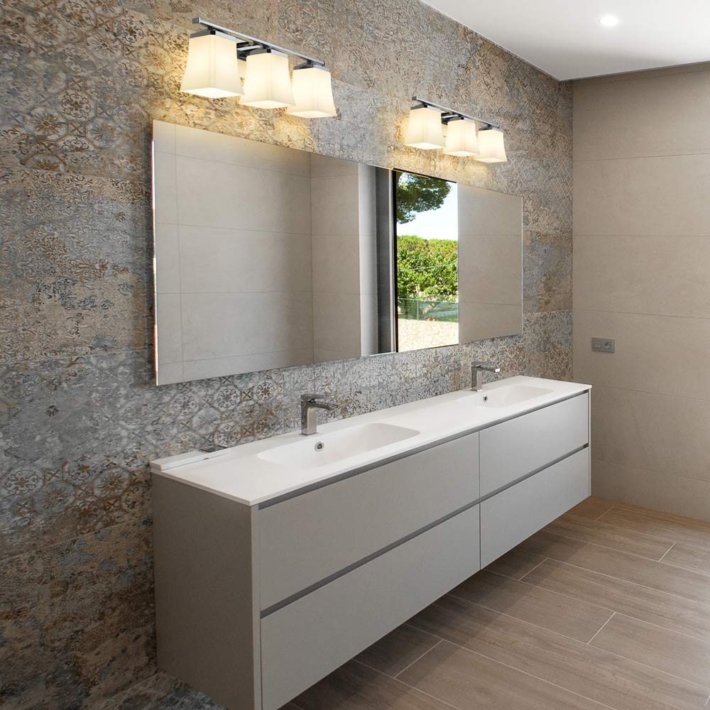 Darcy Bath Vanity Light in bathroom.