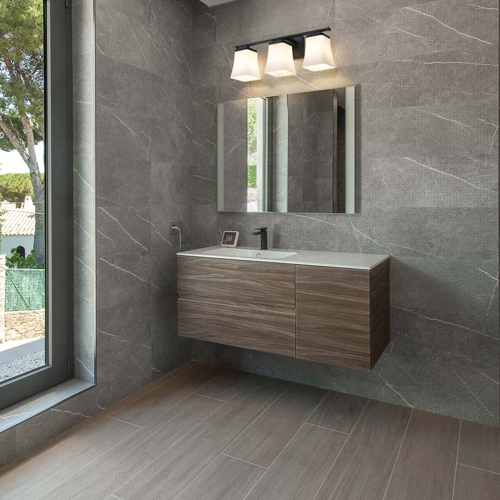 Darcy Bath Vanity Light in bathroom.