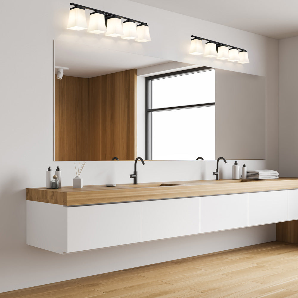 Darcy Bath Vanity Light in bathroom.