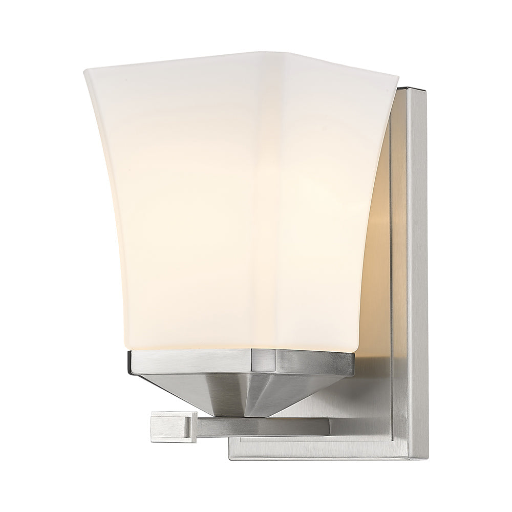 Darcy Bath Wall Light in Brushed Nickel.