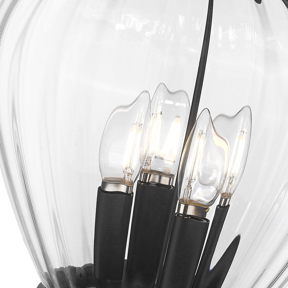 Davina Outdoor Lean Post Light in Detail.