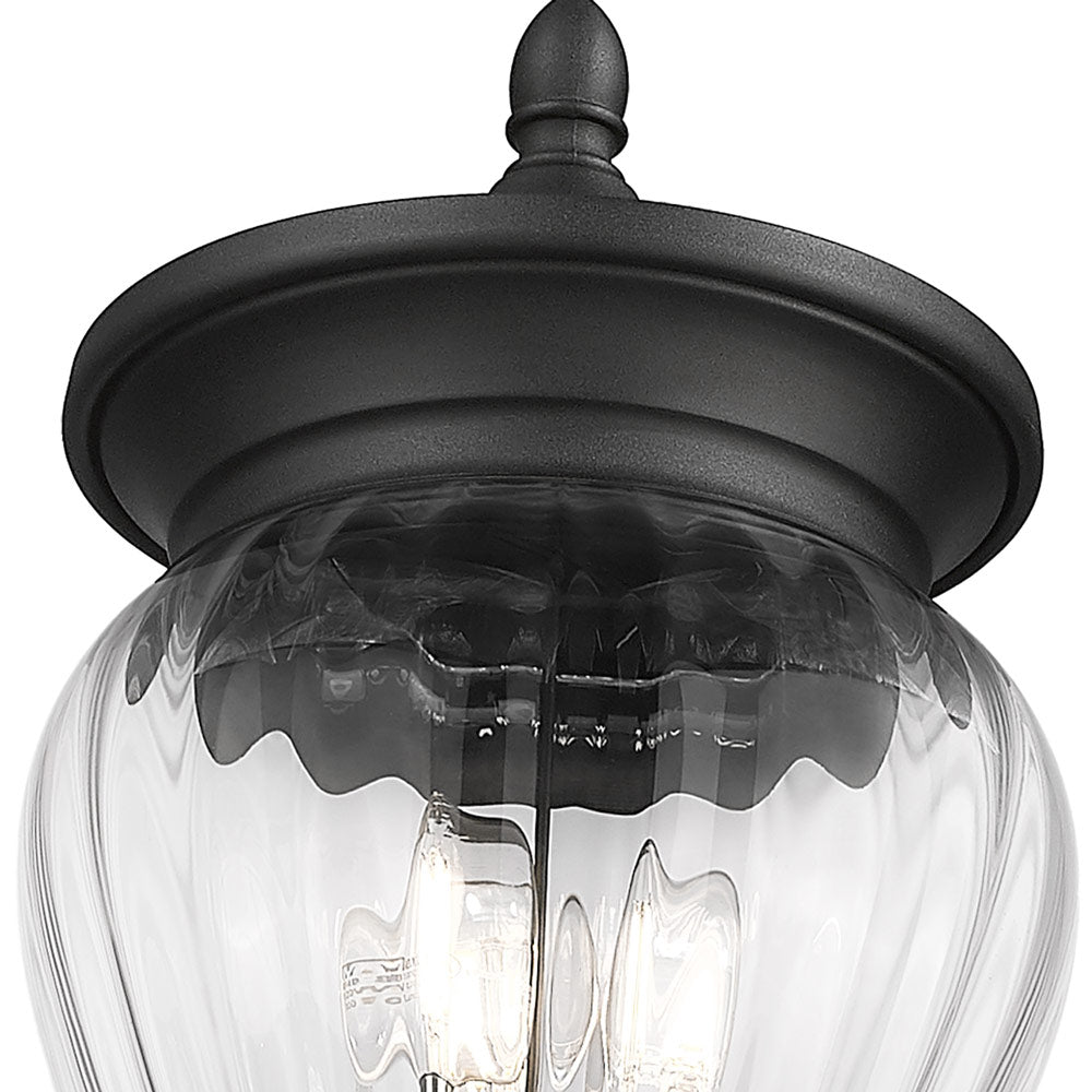 Davina Outdoor Lean Post Light in Detail.
