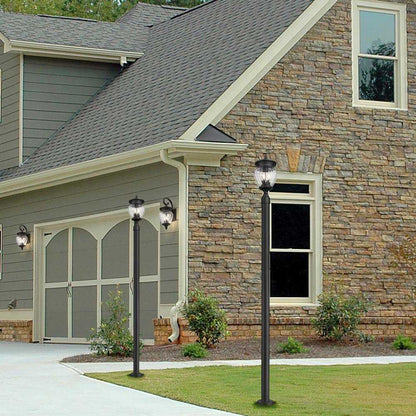 Davina Outdoor Lean Post Light in Outside Area.