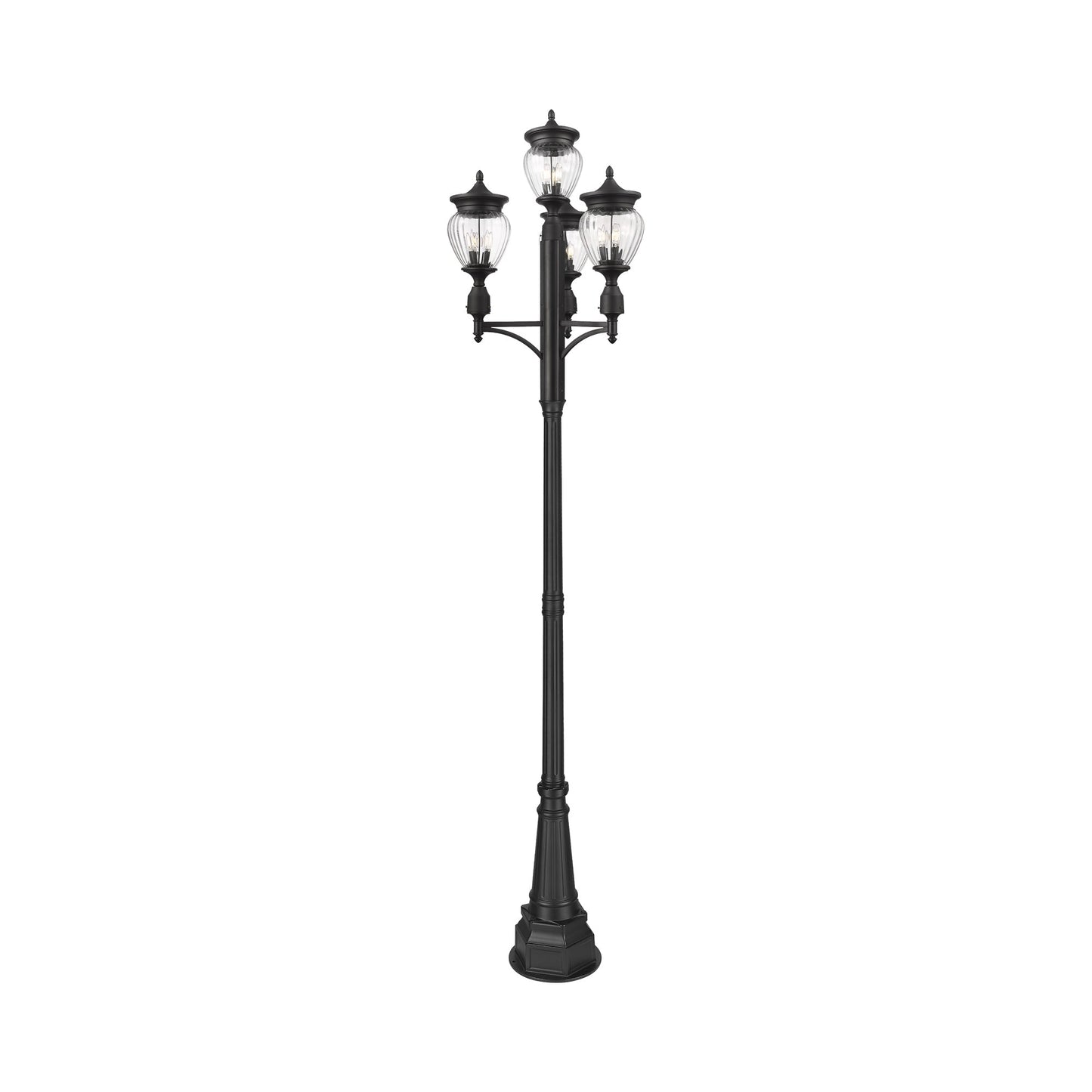 Davina Outdoor Ornate Post Light (4-Shade/31.38-Inch).
