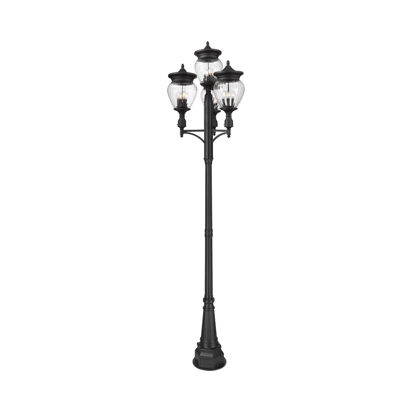 Davina Outdoor Ornate Post Light (4-Shade/34.38-Inch).
