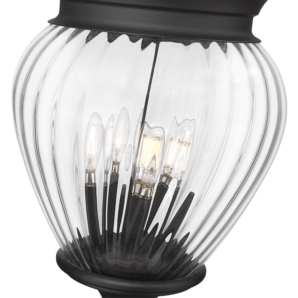 Davina Outdoor Sleek Post Light in Detail.