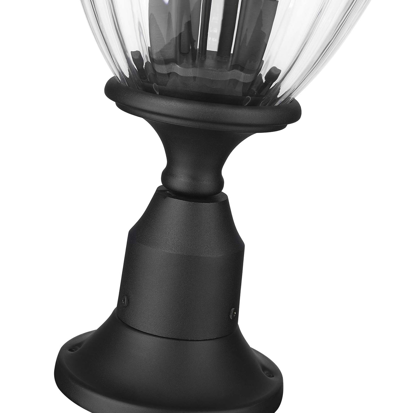 Davina Outdoor Teardrop Post Light in Detail.