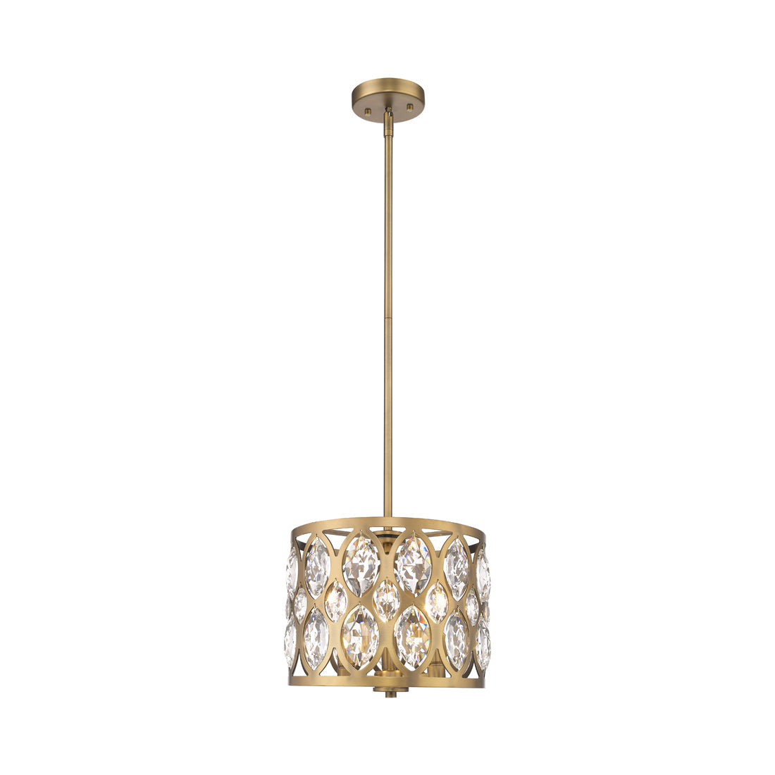 Dealey Chandelier in Heirloom Brass (3-Light).