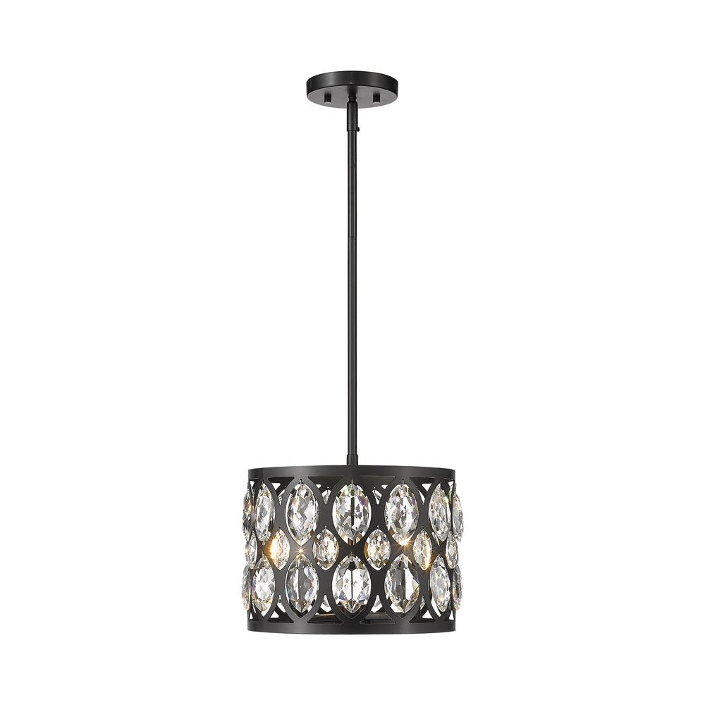 Dealey Chandelier in Matte Black (3-Light).