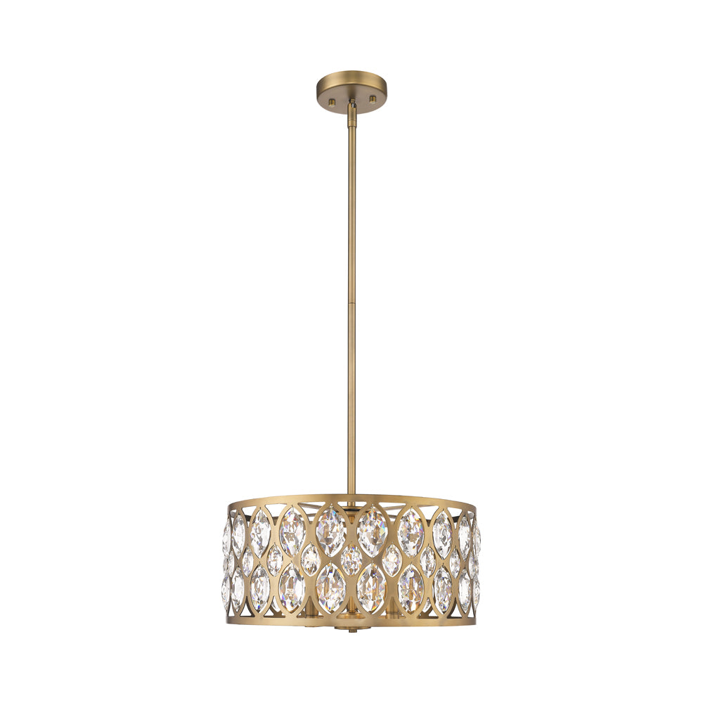 Dealey Chandelier in Heirloom Brass (5-Light).