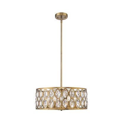 Dealey Chandelier in Heirloom Brass (6-Light).