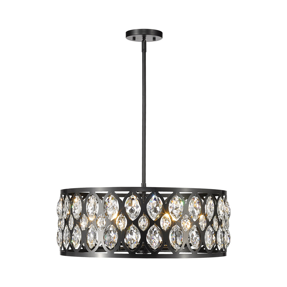 Dealey Chandelier in Matte Black (6-Light).