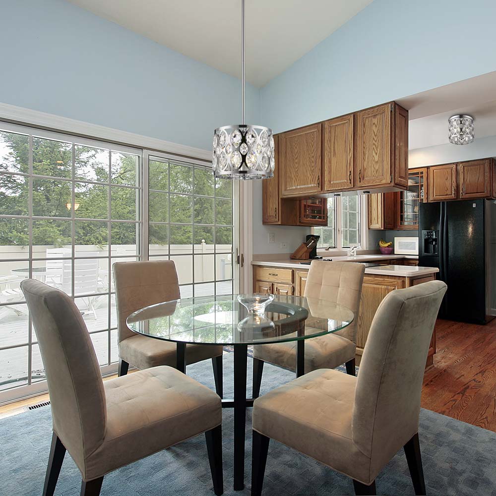 Dealey Chandelier in dining room.