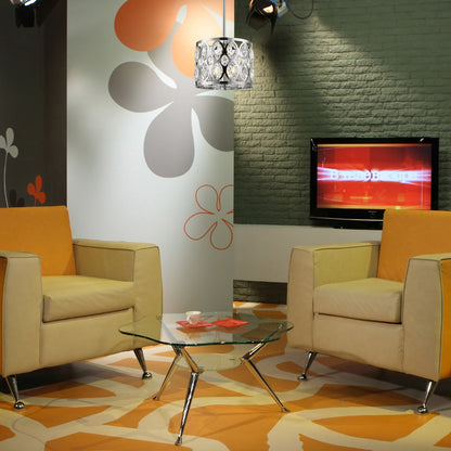 Dealey Chandelier in living room.