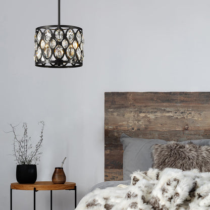 Dealey Chandelier in bedroom.