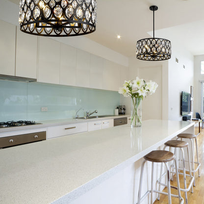 Dealey Chandelier in kitchen.