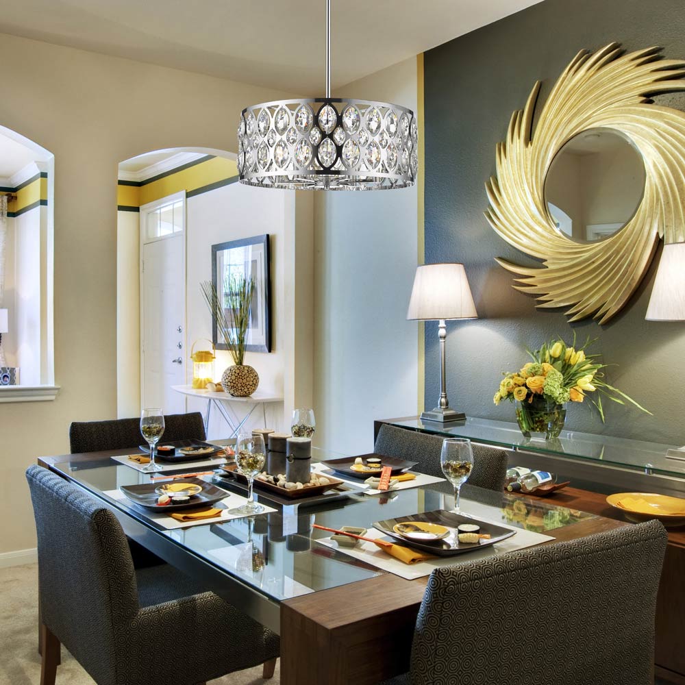 Dealey Chandelier in dining room.