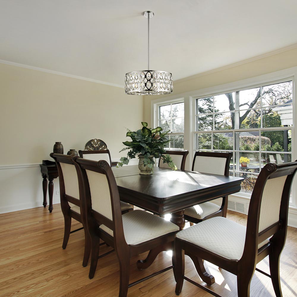Dealey Chandelier in dining room.