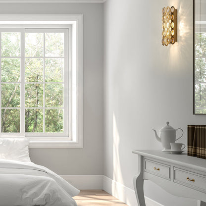 Dealey Crystal Wall Light in bedroom.