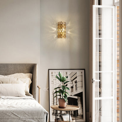 Dealey Crystal Wall Light in bedroom.