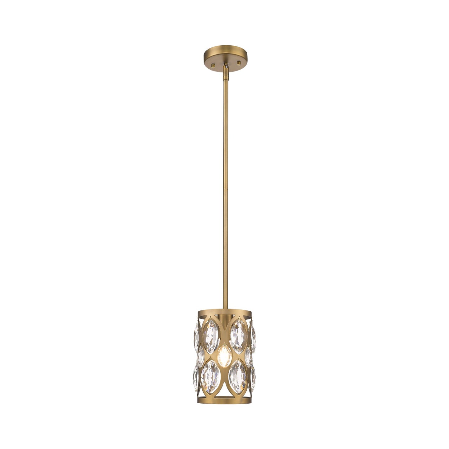 Dealey Pendant Light in Heirloom Brass.