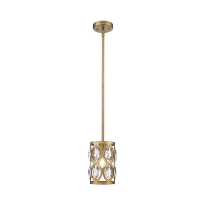 Dealey Pendant Light in Heirloom Brass.