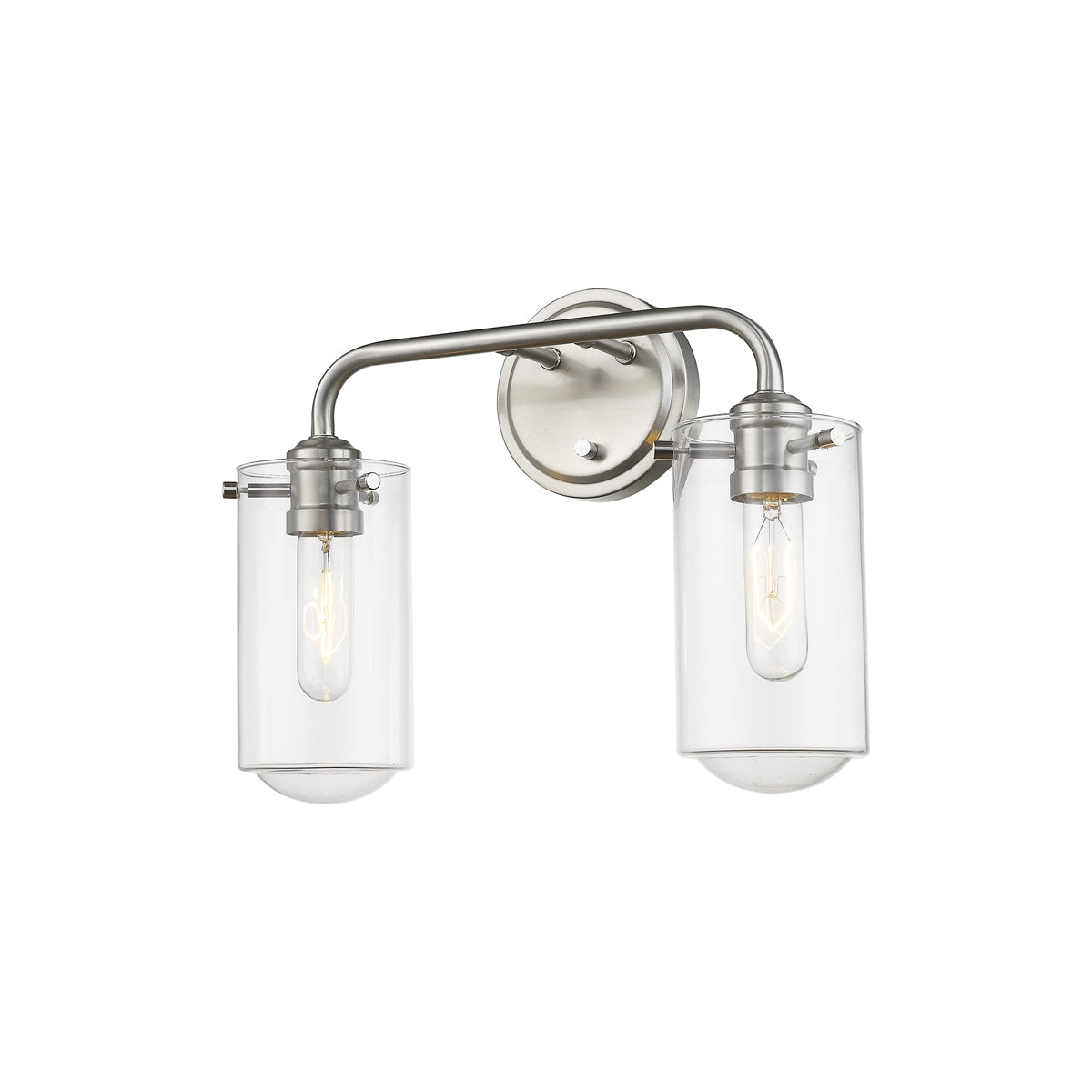 Delaney Bath Vanity Light in Brushed Nickel (2-Light).