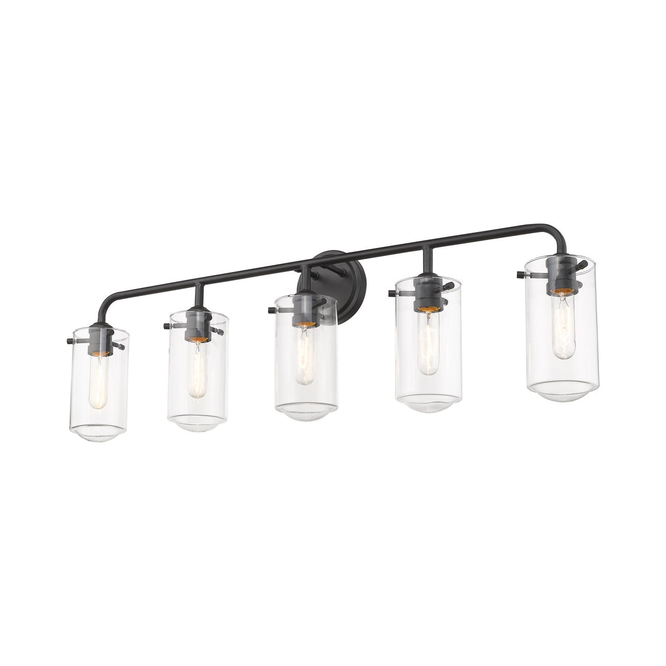 Delaney Bath Vanity Light in Matte Black (5-Light).