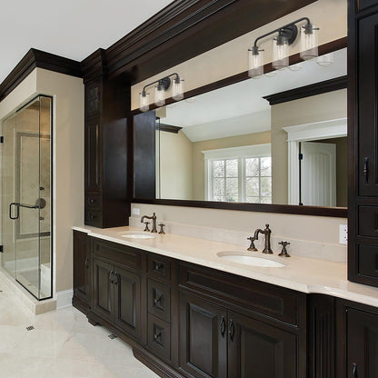 Delaney Bath Vanity Light in bathroom.