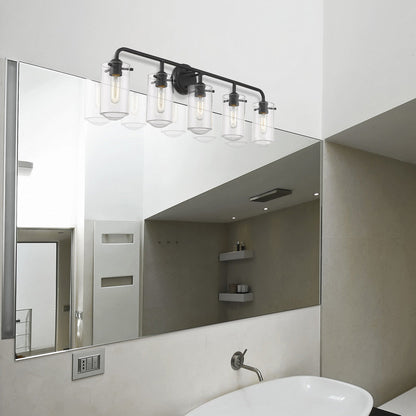 Delaney Bath Vanity Light in bathroom.