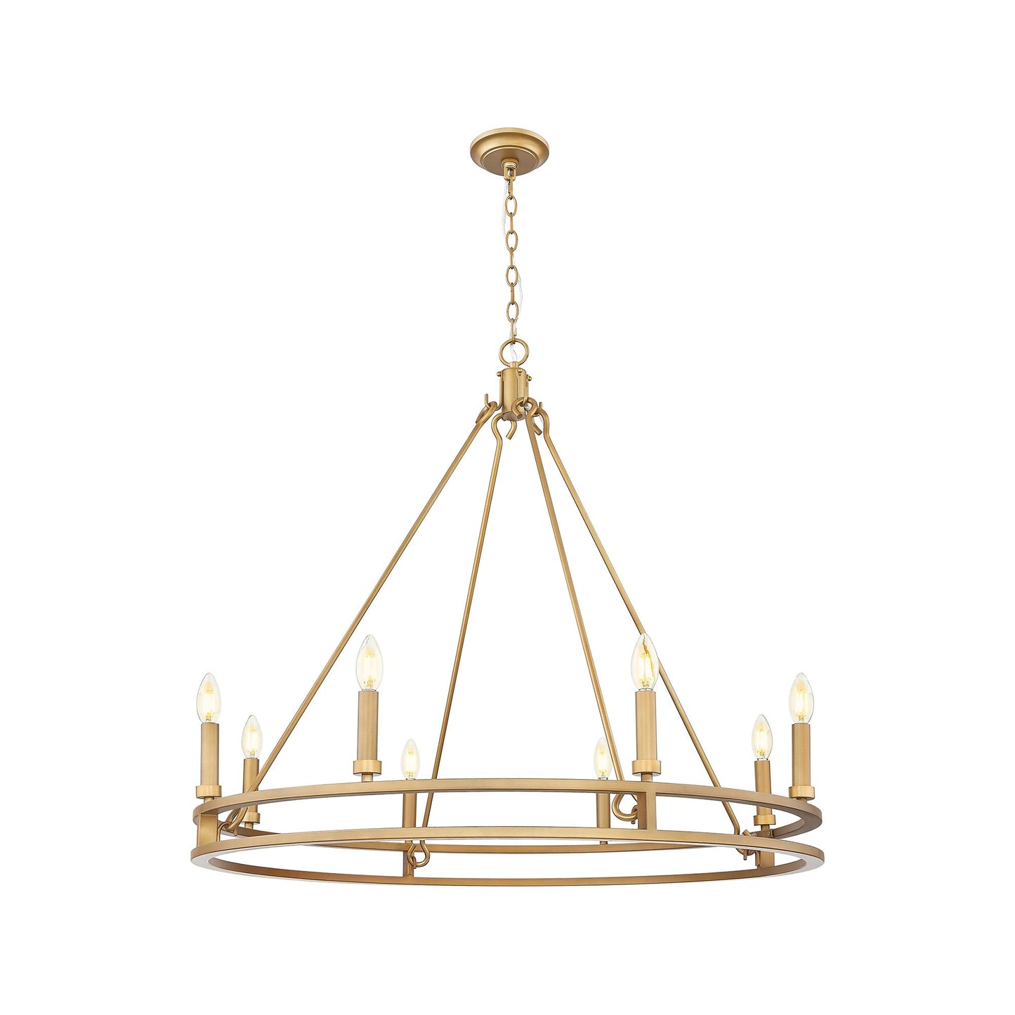 Dennison Chandelier in Signature Brass (8-Light).