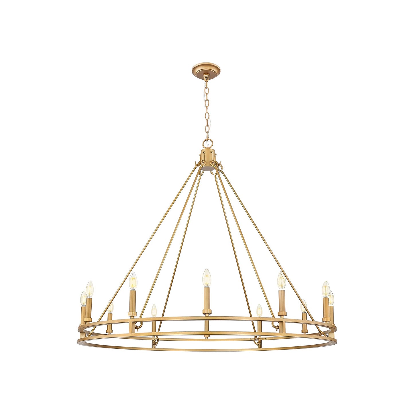 Dennison Chandelier in Signature Brass (12-Light).