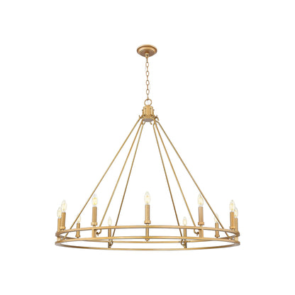 Dennison Chandelier in Signature Brass (12-Light).