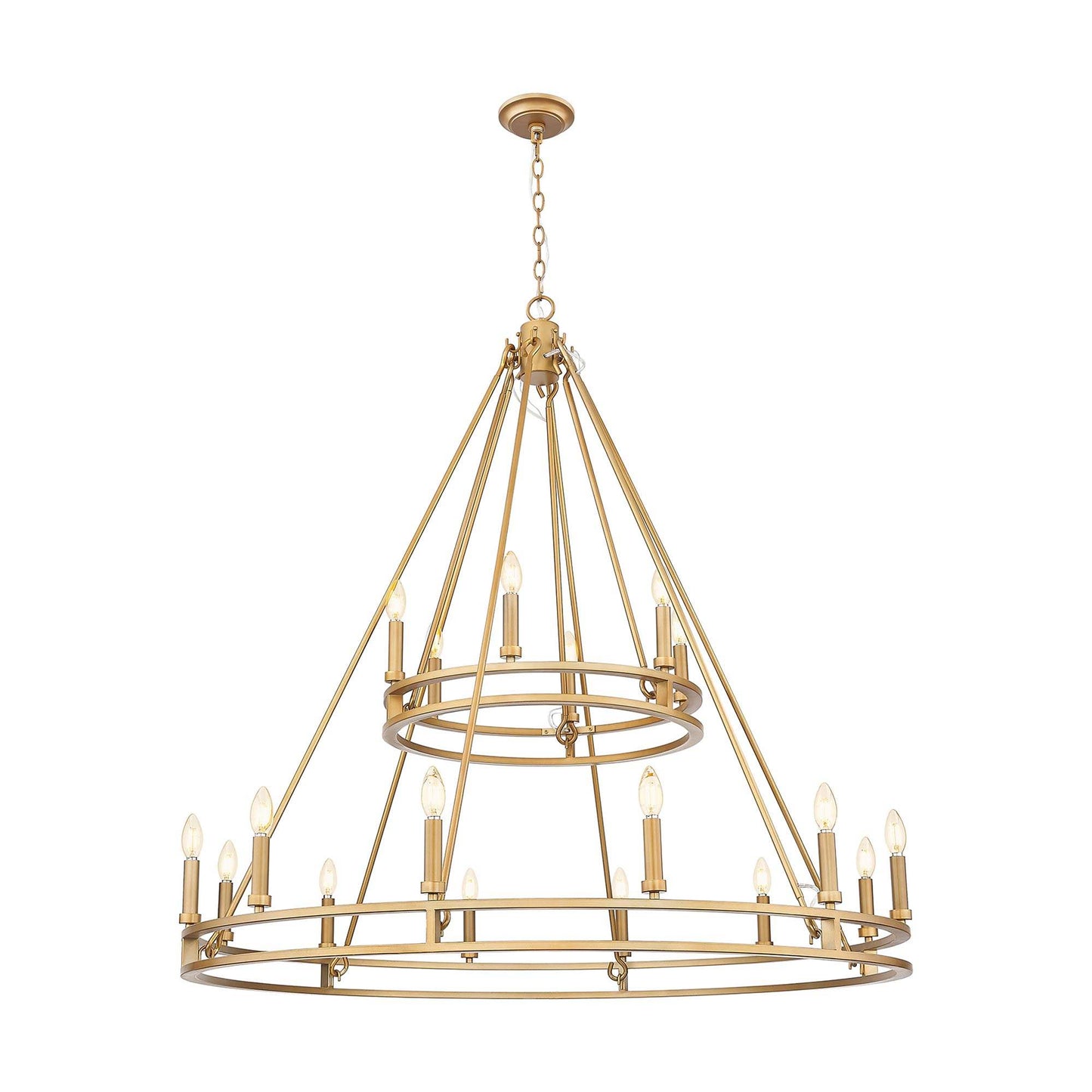 Dennison Chandelier in Signature Brass (18-Light).