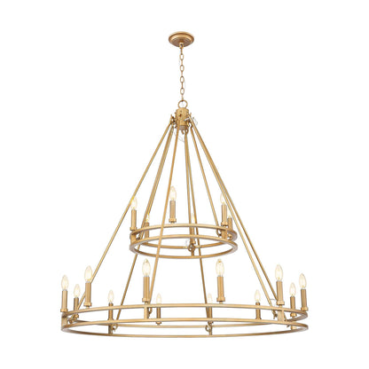 Dennison Chandelier in Signature Brass (18-Light).