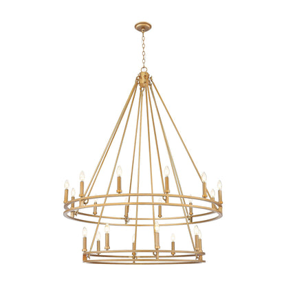 Dennison Chandelier in Signature Brass (20-Light).