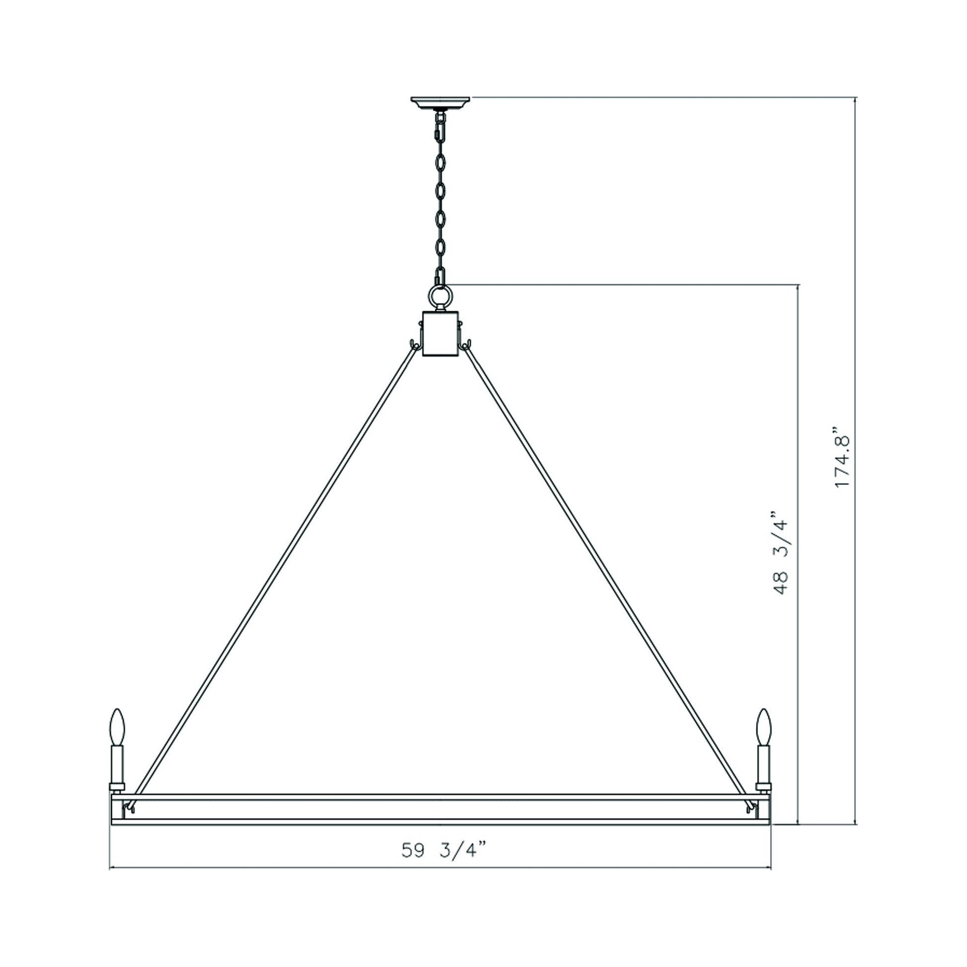 Dennison Chandelier - line drawing.