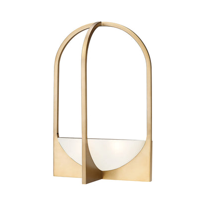 Devon Wall Light in Modern Gold.