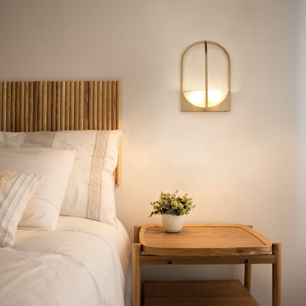 Devon Wall Light in bedroom.