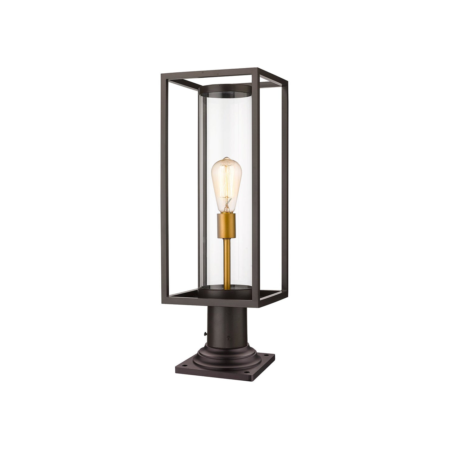 Dunbroch 533PM Outdoor Pier Mount Light in Deep Bronze/Outdoor Brass (23.5-Inch).