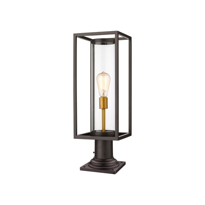Dunbroch 533PM Outdoor Pier Mount Light in Deep Bronze/Outdoor Brass (23.5-Inch).