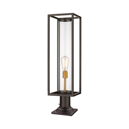 Dunbroch 533PM Outdoor Pier Mount Light in Deep Bronze/Outdoor Brass (29.5-Inch).