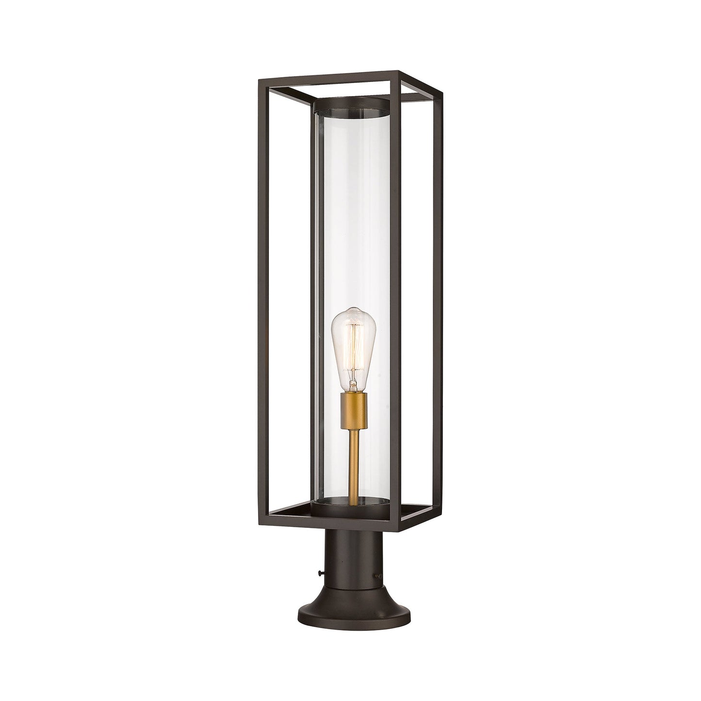 Dunbroch 553PM Outdoor Pier Mount Light in Deep Bronze/Outdoor Brass (29.63-Inch).