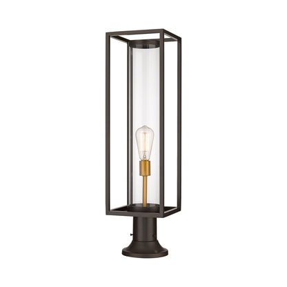 Dunbroch 553PM Outdoor Pier Mount Light in Deep Bronze/Outdoor Brass (29.63-Inch).